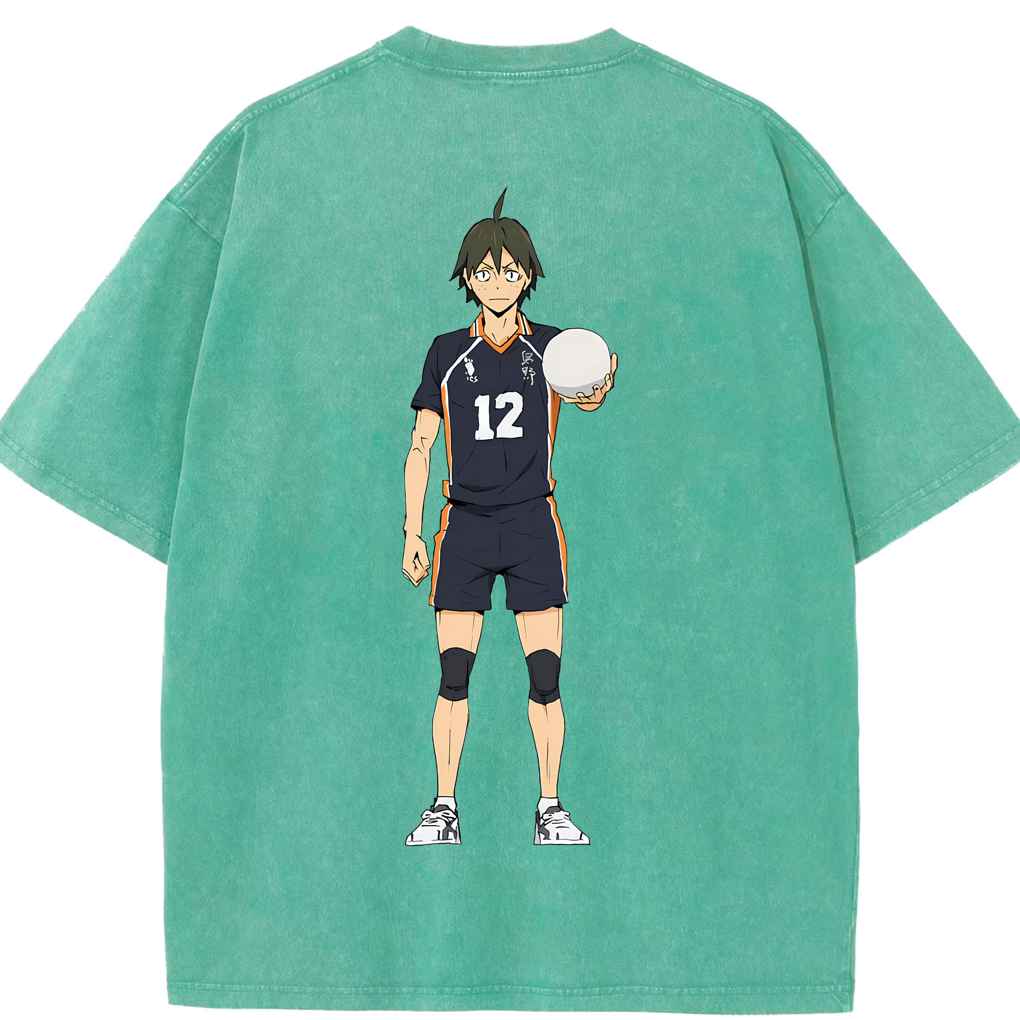 （画像用） ハイキュー!! Haikyu!! 綿100% ヴィンテージ風 半袖Tシャツ（背面プリント）
